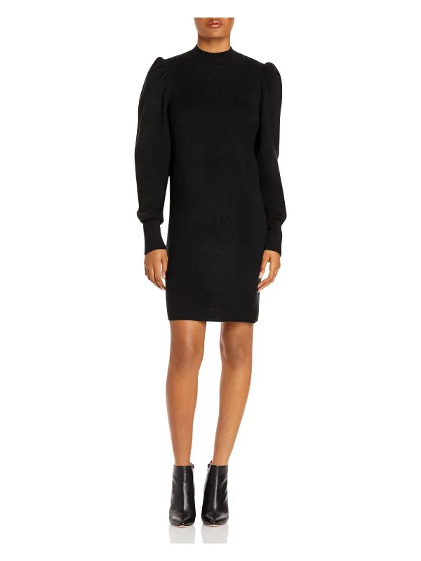 Limited Stock Lola Womens Mock Neck Mini Sweaterdress