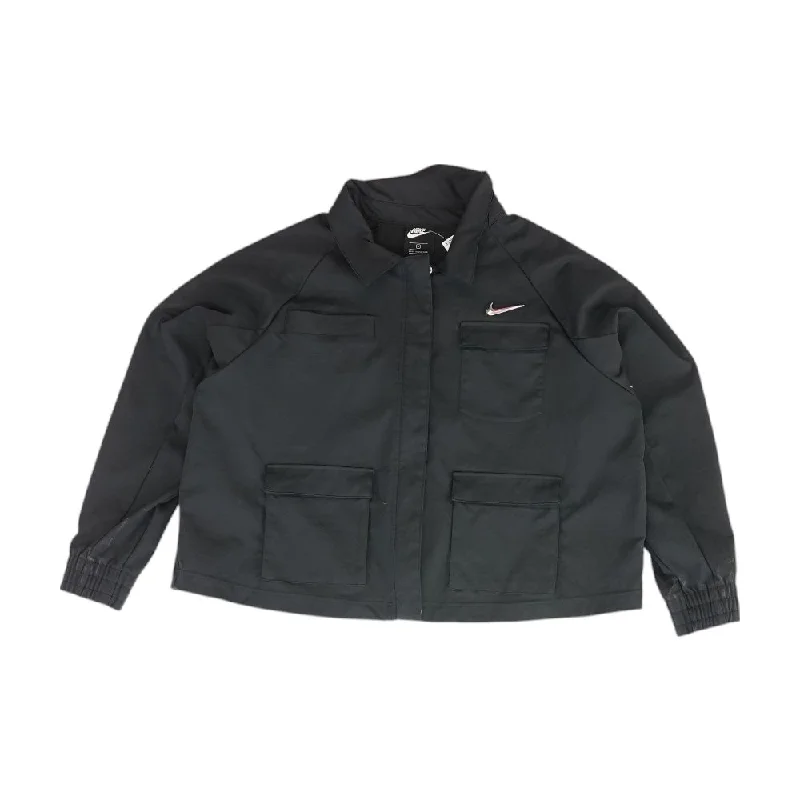 Bargain Prices Black Solid Lightweight Jacket